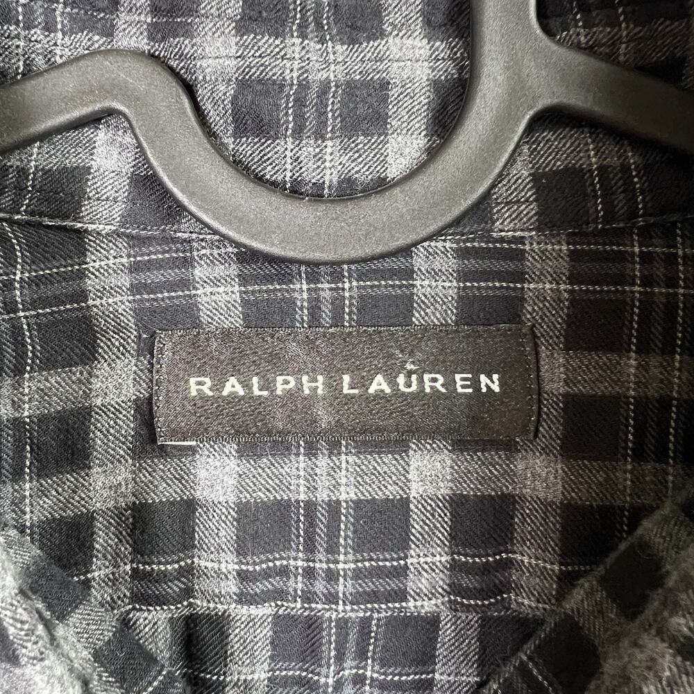 Ralph Lauren Men's Dress SHirt Black Plaid Size XL Lightweight Business Casual - Picture 7 of 15